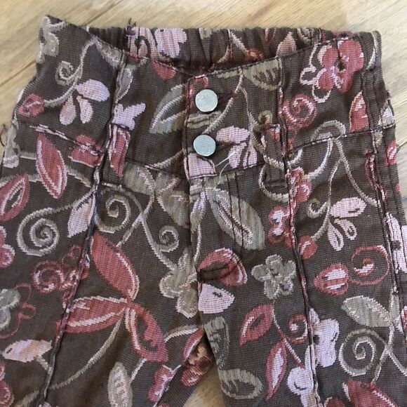 Cakewalk Wide Leg Floral Pants, Girls 4 - Picture 3 of 4